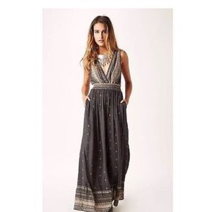 Free Peoole Border Print Embellished Jumpsuit - S